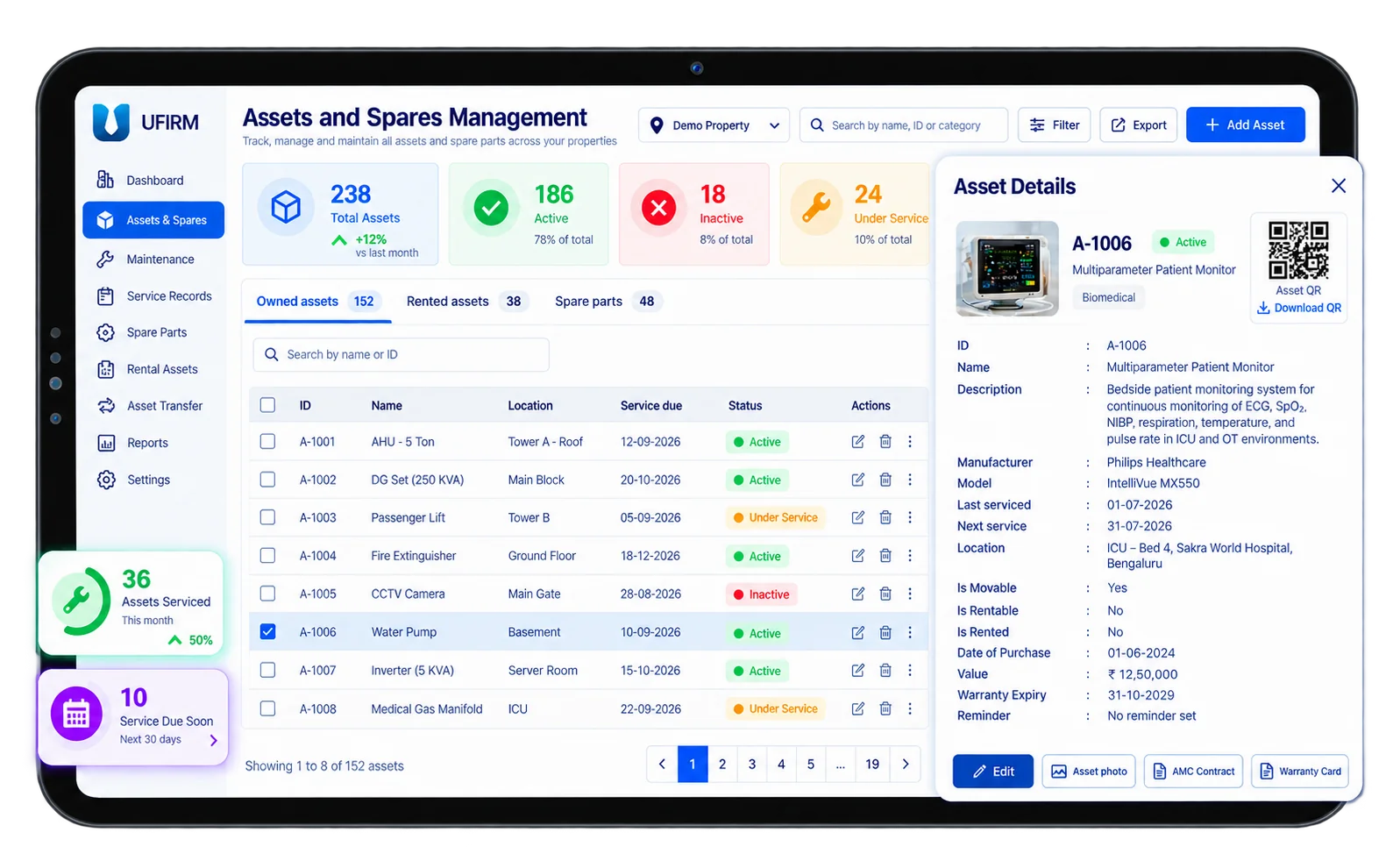 Assets & Spares Automation module
