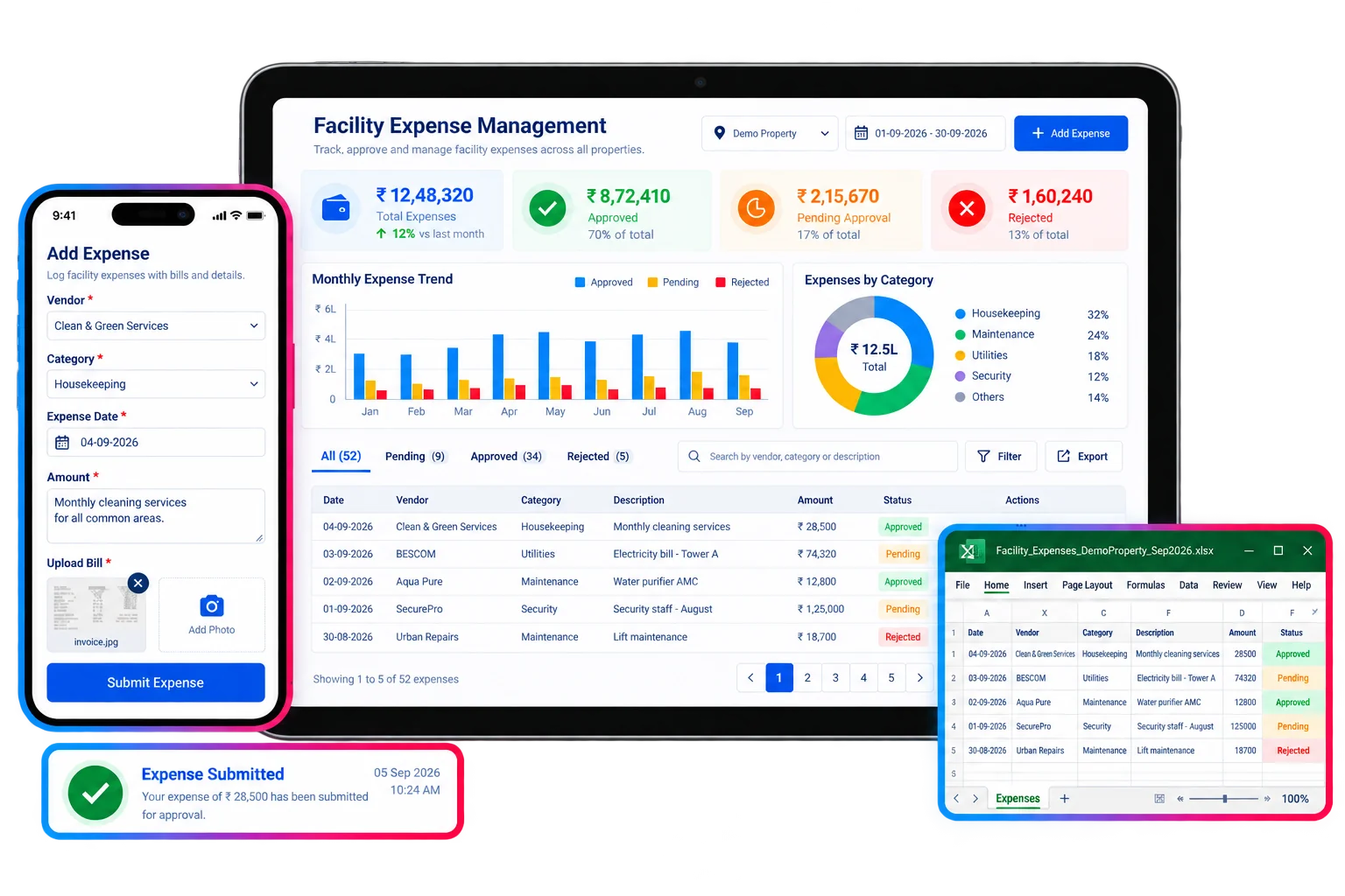 Facility Expense Automation ERP module